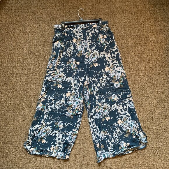 Intimately by Free People Turquoise Teal Flowy Pants | Size L - Picture 4 of 9